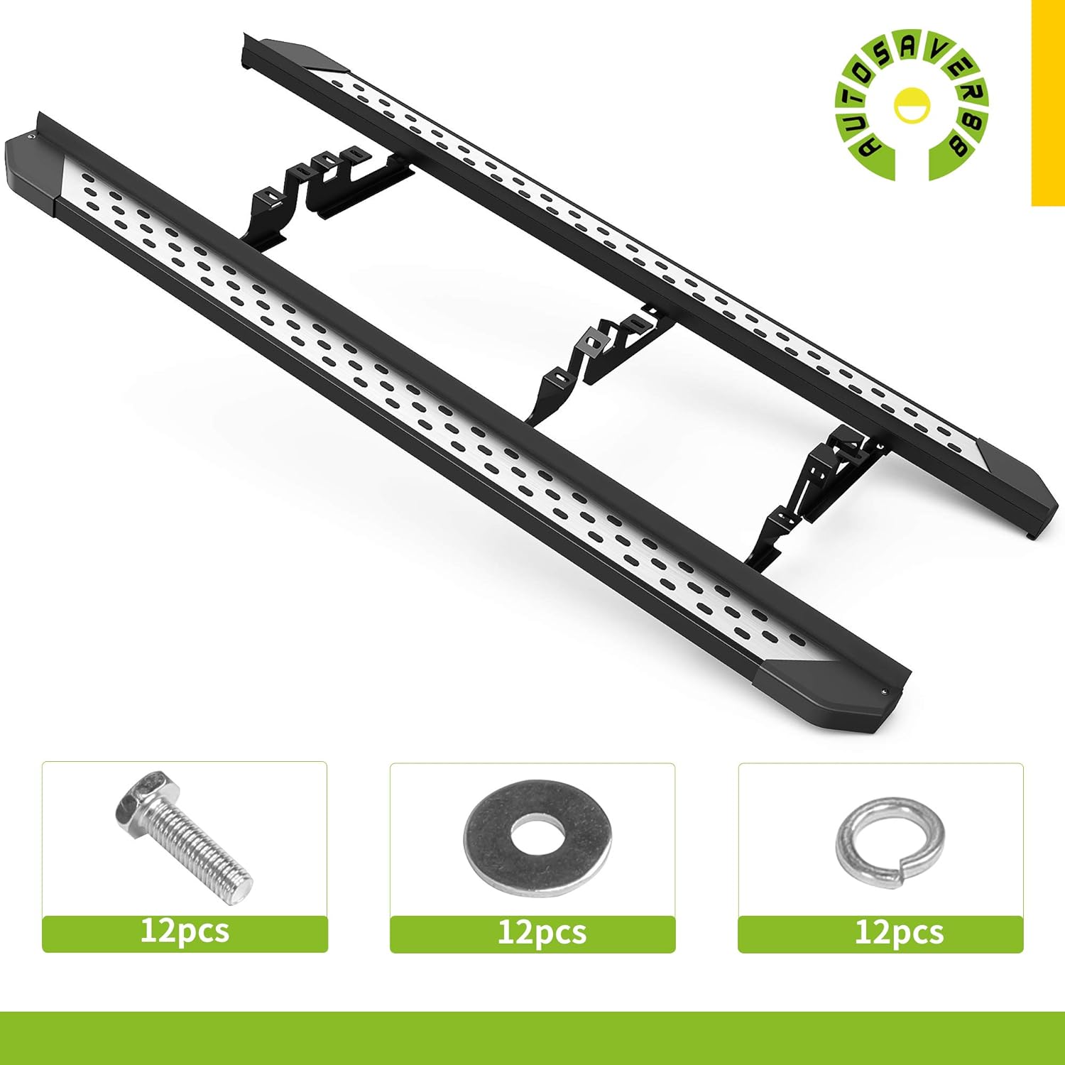 AUTOSAVER88 Running Boards Compatible with 2016-2022 Honda Pilot SUV Aluminum Side Step Nerf Bars Step Rails Sport Utility 4-Door Truck Pickup Rock Panel Off Road Exterior Accessories, Black