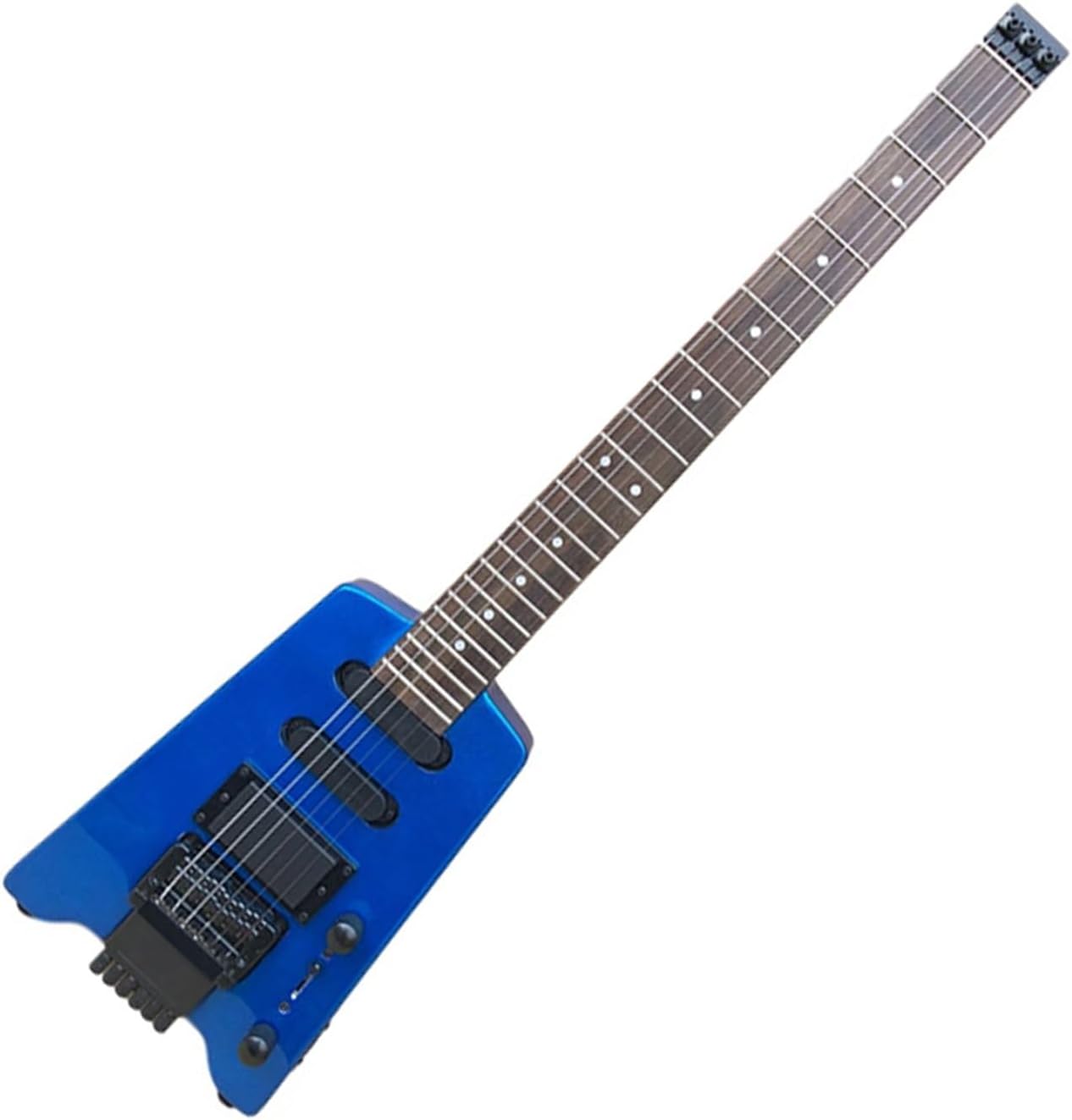 VENEKA Headless Electric Guitar Matte Headless 6 String Electric Guitar Basswood Body Portable Metal Music Travel Musical Instrument (Color : 03)