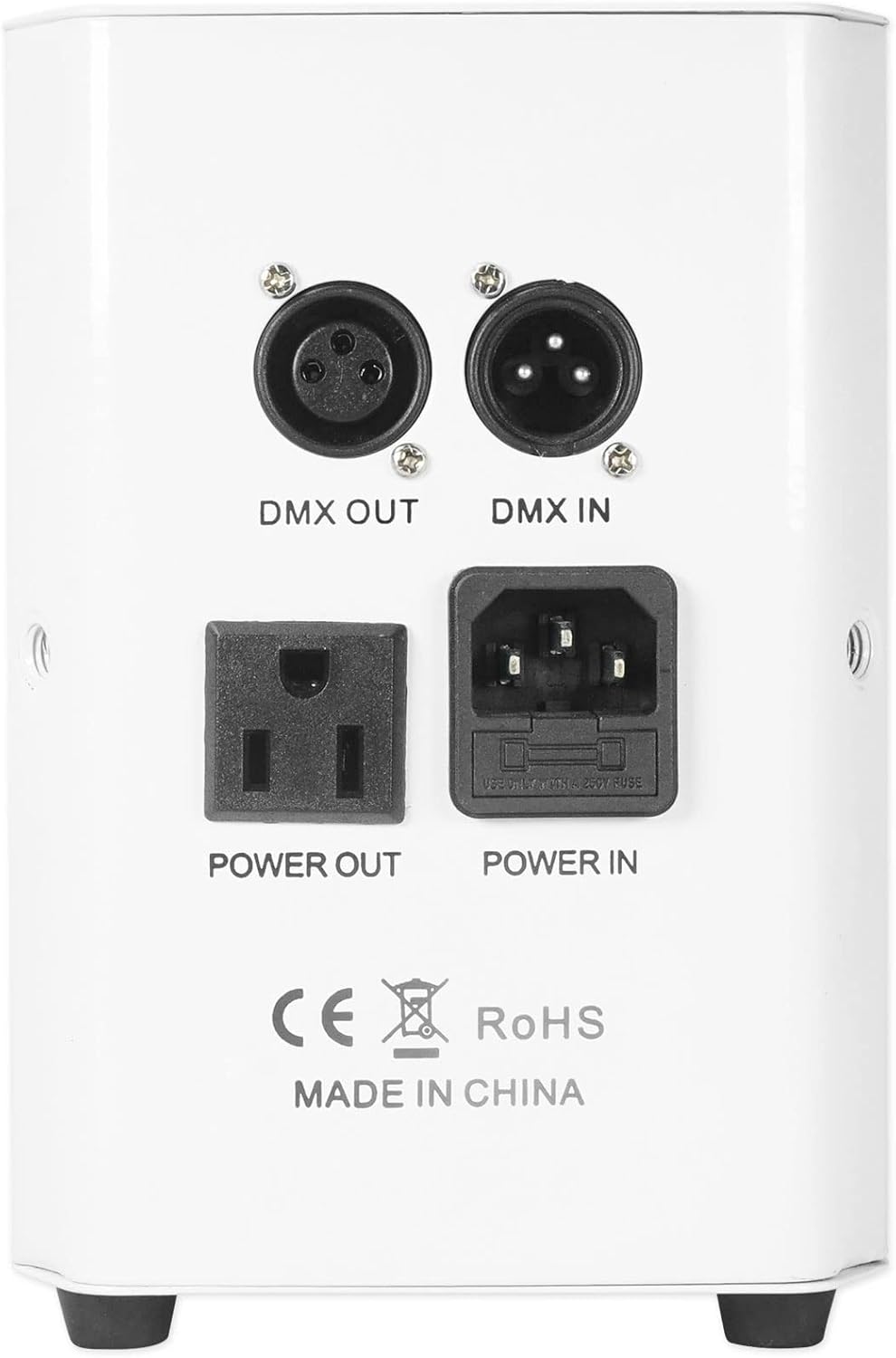 Rockville RockWedge LED White Bundle: (6) RGBWA+UV Rechargeable Wireless DMX Wash DJ Up-Lights, 25W Power Consumption, ROCKFORCE W4 384 Channel Wireless DMX Lighting Controller with MIDI, 7-Items