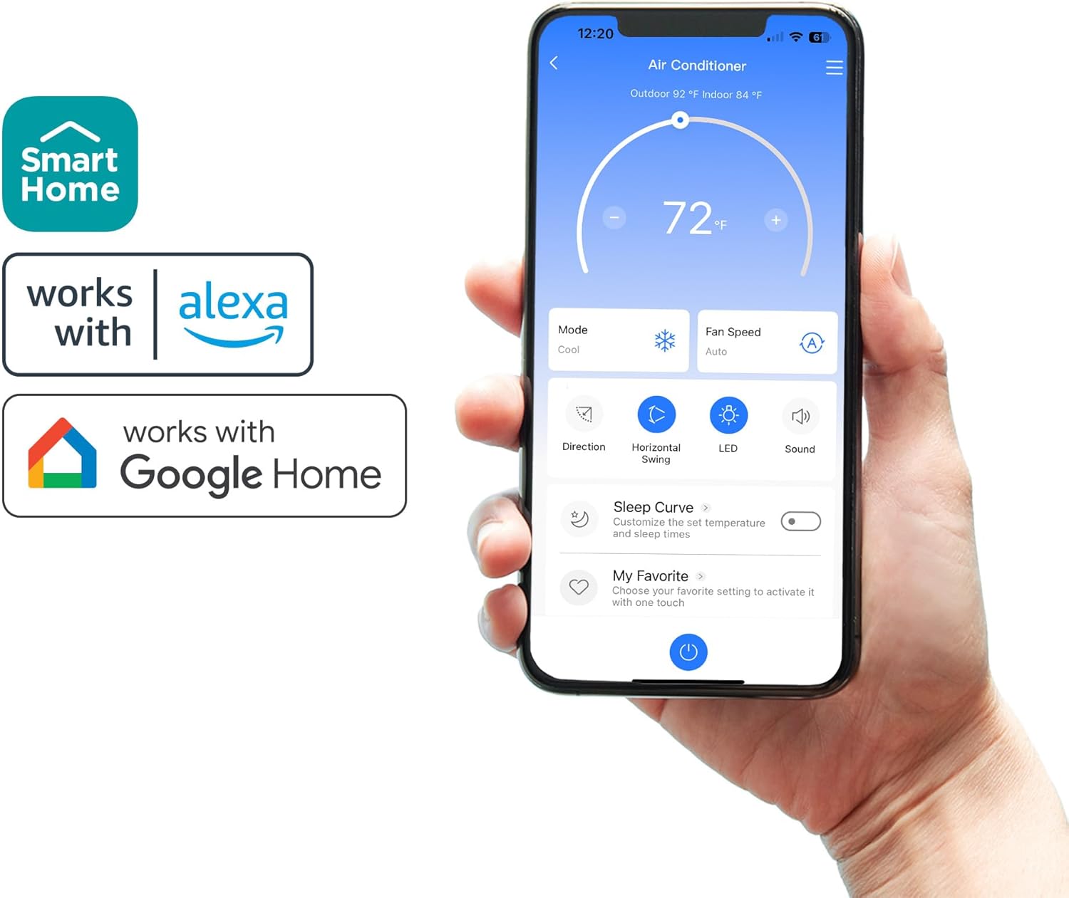 Midea Duo 14,000 BTU(12,000 BTU SACC) High Efficiency Inverter, Quiet Portable Air Conditioner, Cools up to 550 Sq.Ft., Works with Alexa/Google Assistant, Includes Remote Control&Window Kit (Renewed)
