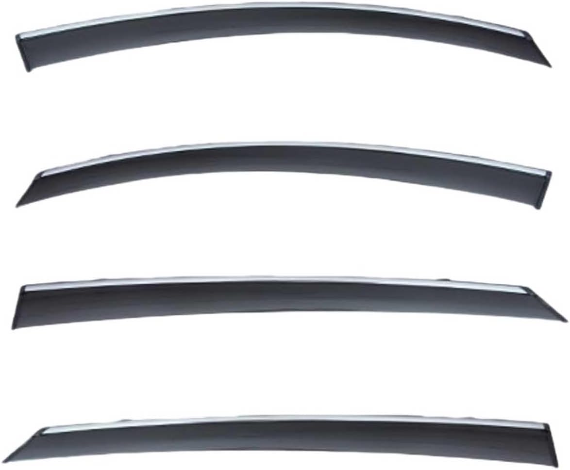 Window Deflectors for Buick Verano GS Hatchback MK2 2017-2022+, Sun Rain Guard Window Visors Vent Shades with Bright Stripes Car Accessories