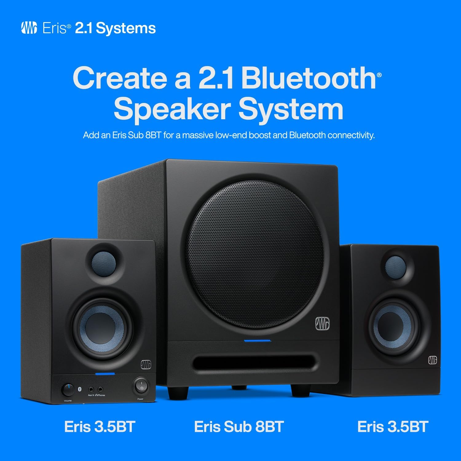 PreSonus Eris 3.5BT Studio Monitors, Pair — 3.5