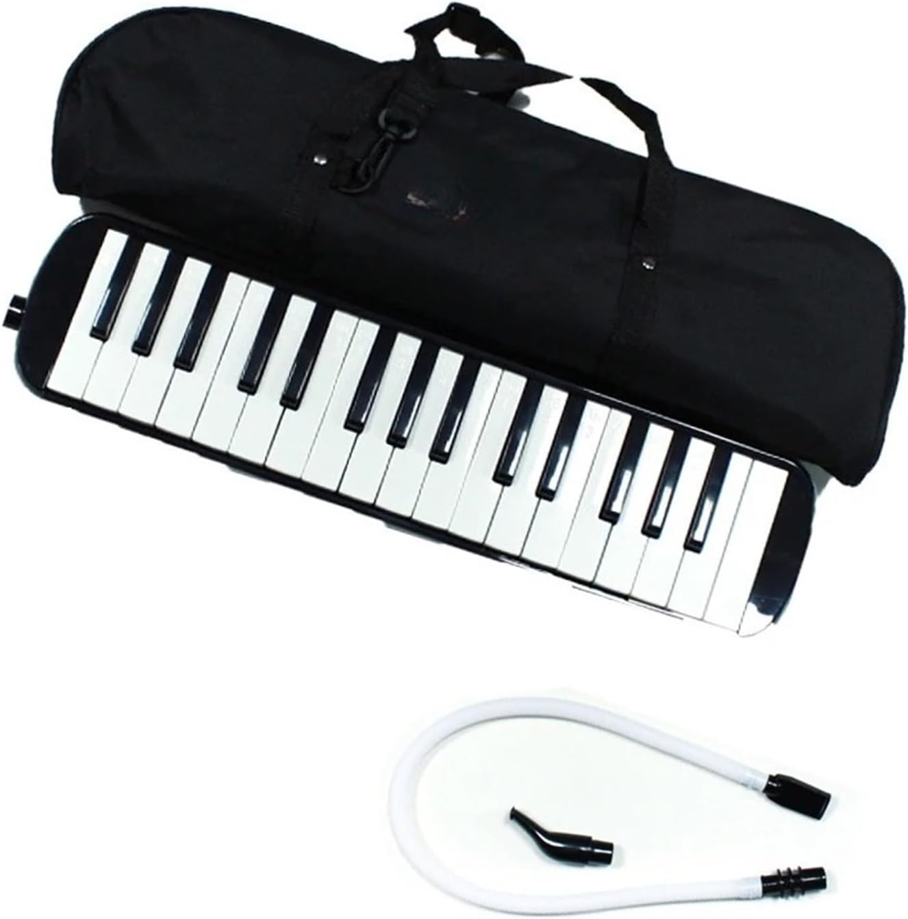 Melodica Professional Melodica Children Beginner with Double Tubes 32 Keys Musical Keyboard with Bag(Red)
