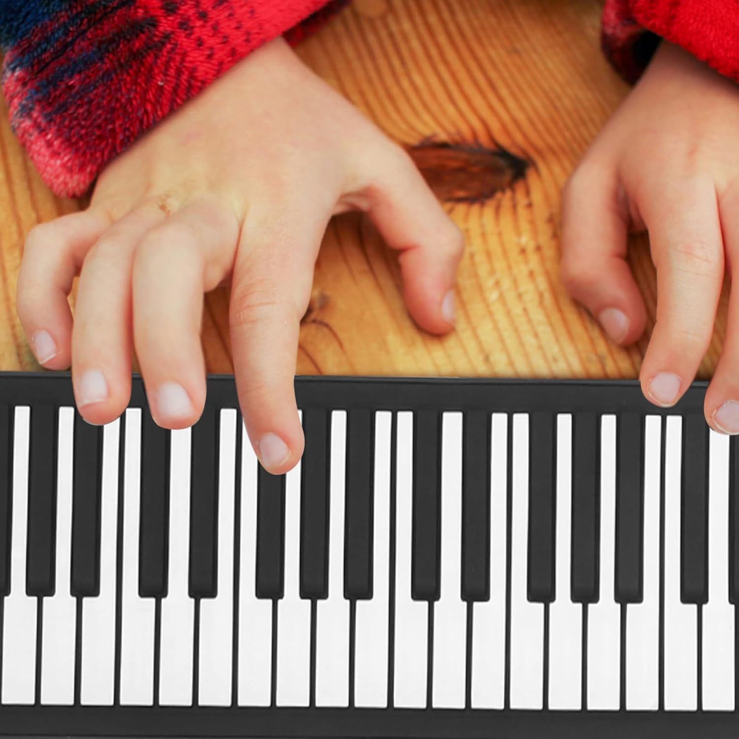 88 Keys Roll up Hand-rolled Piano Keyboard with Built-in Speakers Foldable for Travel