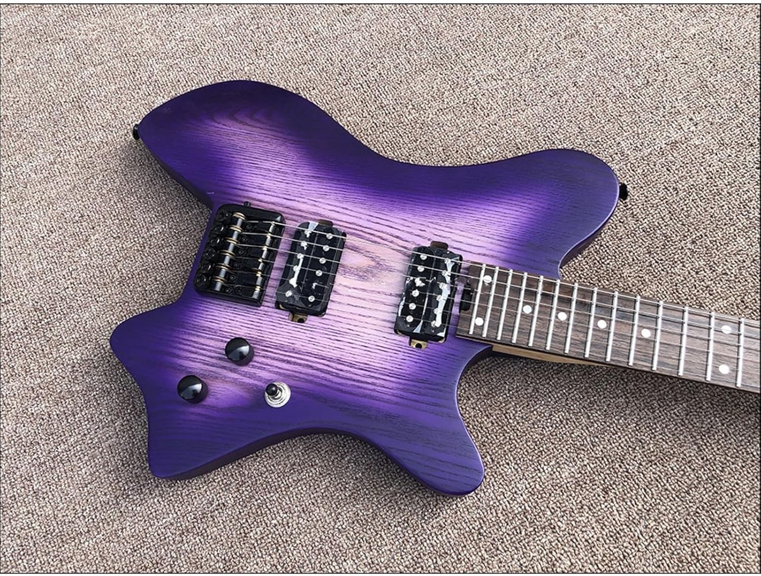 6 Strings Headless Electric Guitar Portable Travel Guitar Musical Instrument Professional Headless Guitar (Color : 01)