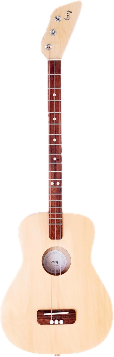 Loog 3 String Pro Acoustic Guitar and Accompanying App for Children, Teens and Beginners (Natural)