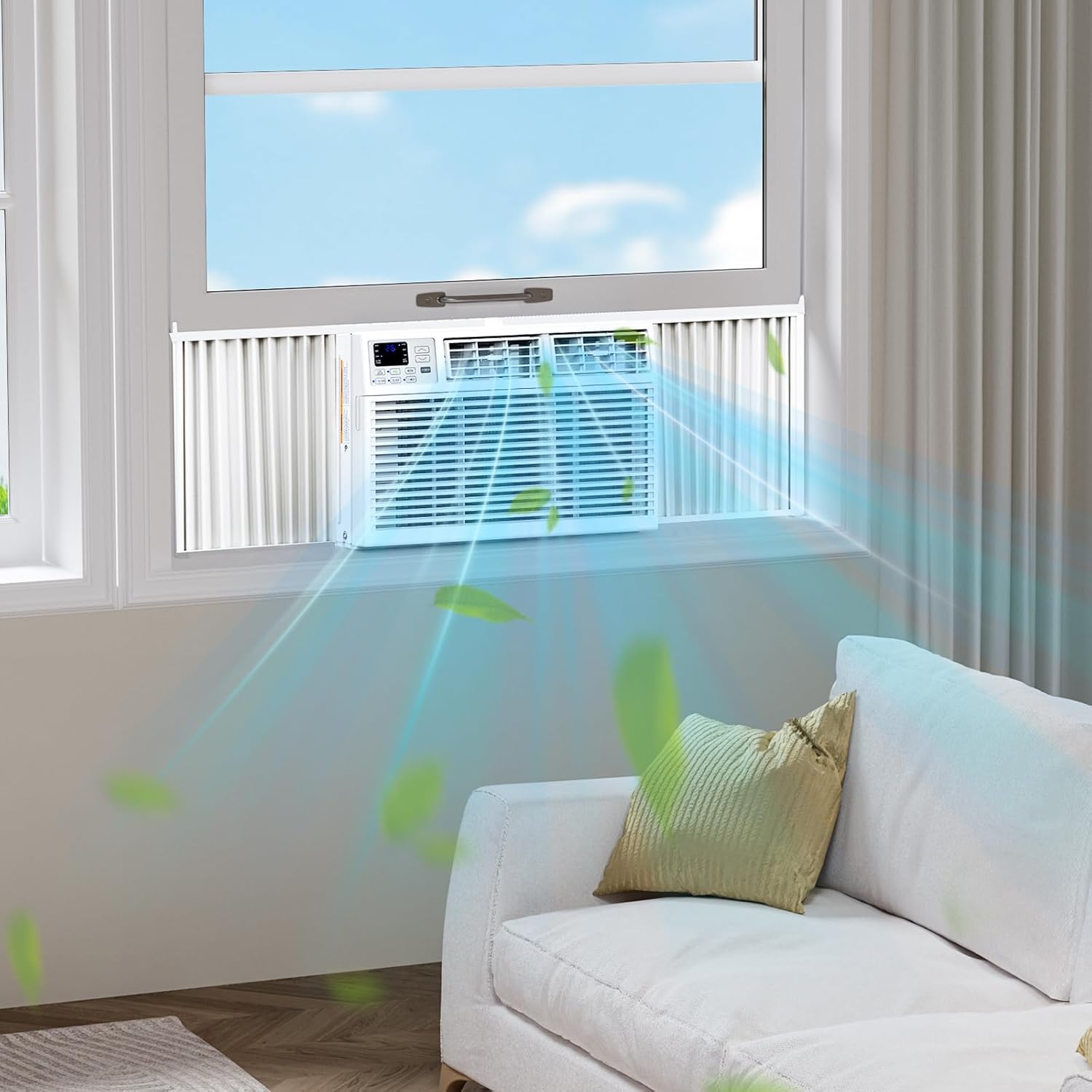 Window Air Conditioner, 12000 BTU Window AC Unit, Cooling Room 550sq.ft, Fast Cooling, 24H Timer, Dehumidifier Mo, Energy Saving, Remote Control for Living Room, Bedroom, Office