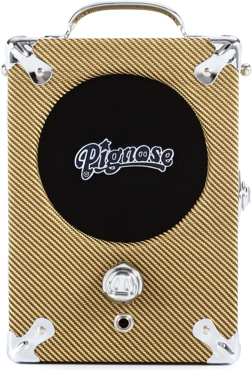Pignose Legendary 7-100 T Portable Guitar Amplifier with Tonebird AC Power Supply, Cable Bundle Can Operate on Batteries - Classic Tweed Finish
