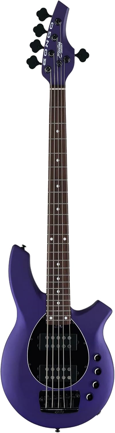 Sterling By Music Man Bongo 5 Electric 5-string Bass Guitar - Firemist Purple Satin