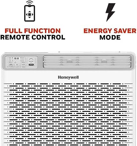 Honeywell 10,000 BTU Digital Window Air Conditioner, Remote, LED Display, 4 Modes, Eco, 450 sq ft Coverage