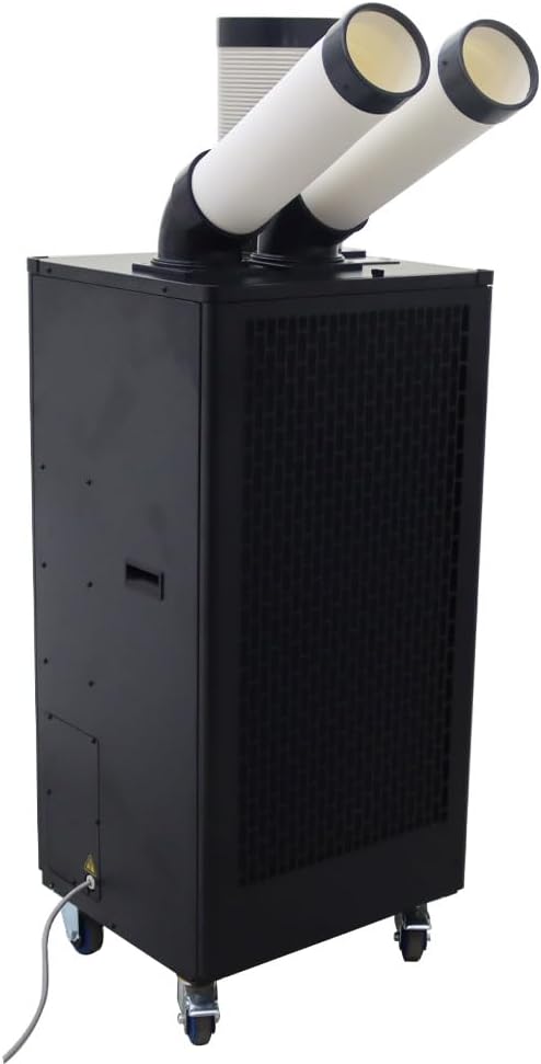 220V Industrial Portable Conditioner Air Flow 780m³/h with Wheels 8L Tank Double Outlet Commercial Spot Cooler Adjustable Outlet Ideal for Insititute Workshops Outdoor Events 2100W