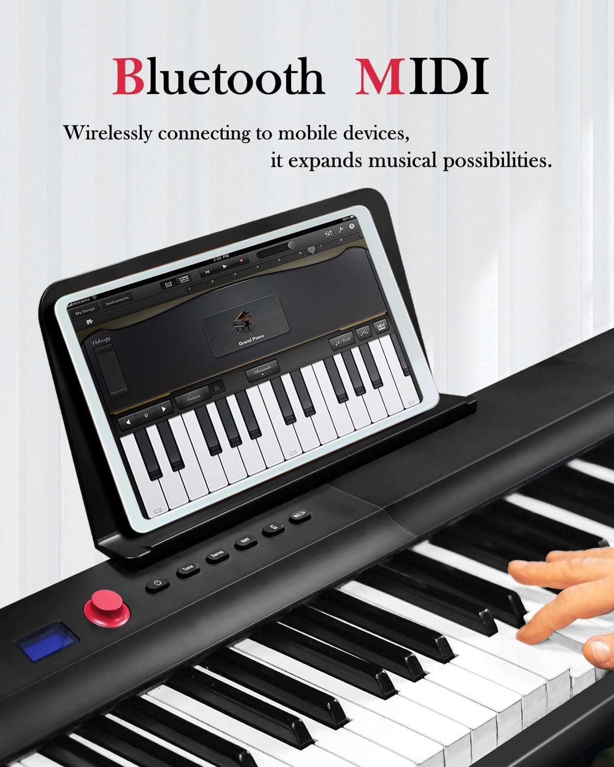 Longeye Foldable Piano Keyboard 88 Key Folding Piano Portable Electric Keyboard Semi Weighted Digital Piano for Beginners with Headphone, Sustain Pedal, Music Rest, Carry Case (Enhanced Sound)