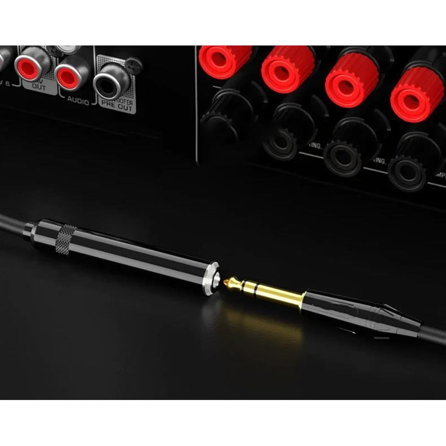 Guitar Audio Cable 6.35mm to 3.5mm Headphone Adapter 1/4 Inch Male to 3.5mm Female Stereo Extension Cable(TS,10m)