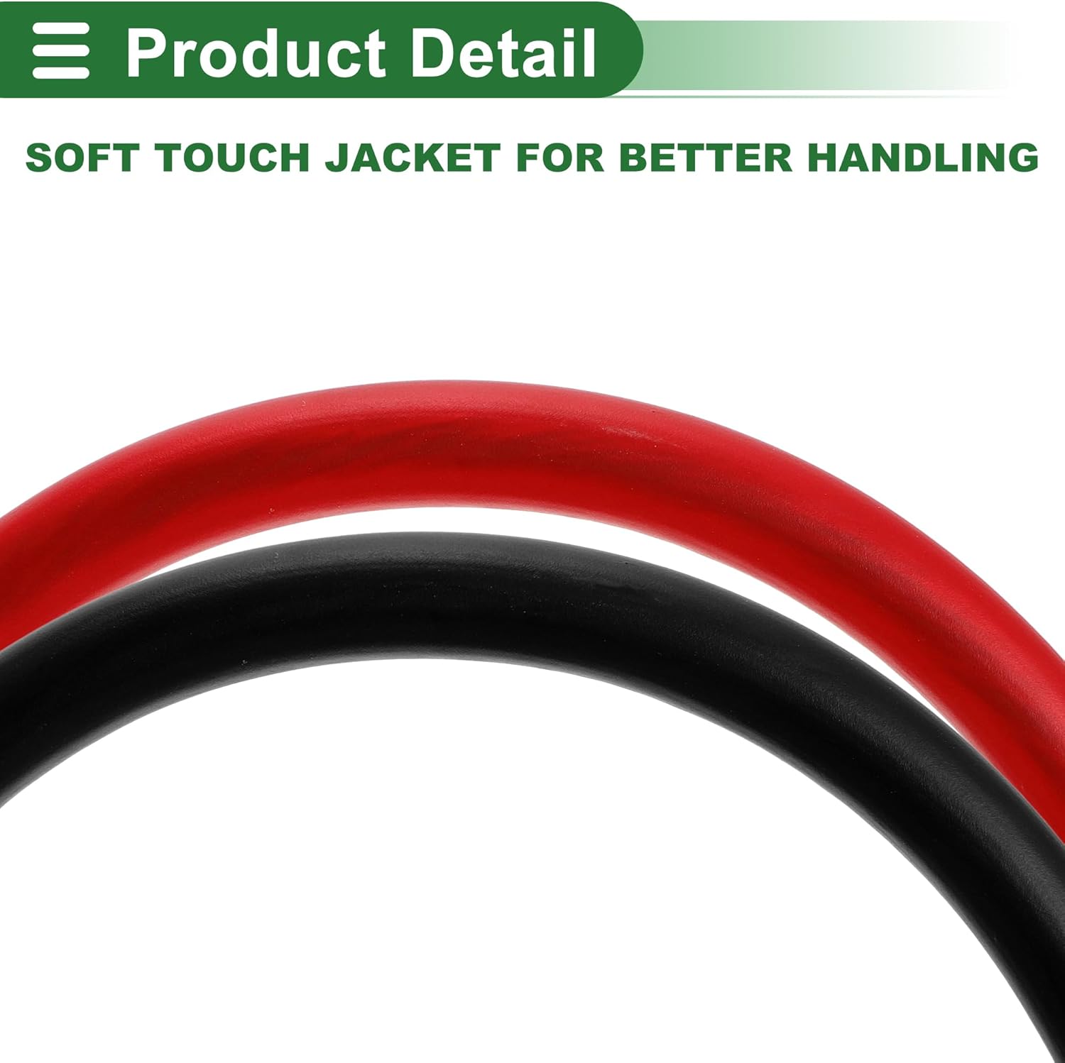 Motoforti 1/0 Gauge Ground Wire with Lugs& Heat Shrink Wrap Copper Clad Aluminum CCA - Car Amplifier Power & Ground Cable for Car Audio Speaker, 20 Feet Each-Black,Red