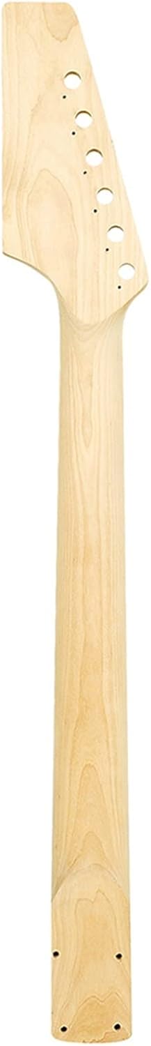 Guitar Kit 6 String 22 Frets Basswood Body Neck Electric Guitar Musical Instrument Build Set for Beginners Unfinished Guitar Set