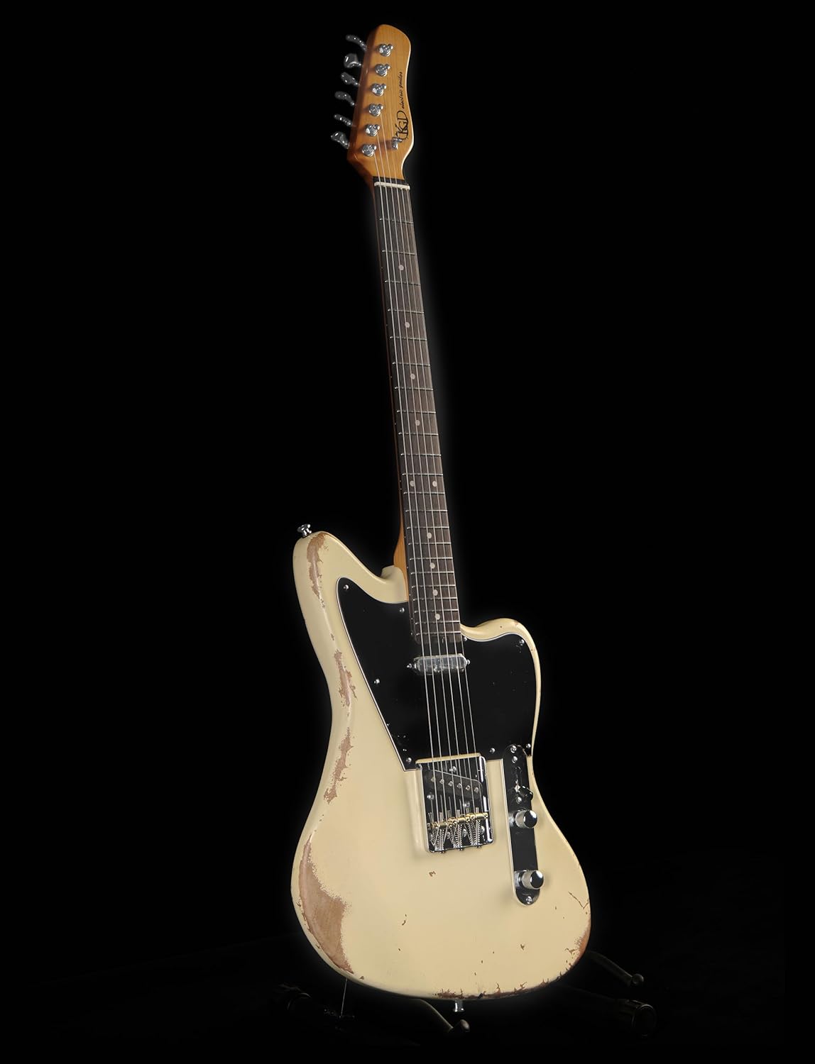 KGD Relic Telemaster Electric Guitar,Roasted Maple Neck and Rosewood Fingerboard,Bone Nut,6-String Relic Guitar,Professional/Full Size/Electric Guitars for Adults