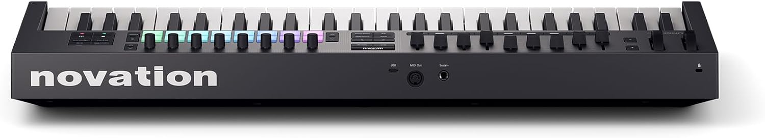 Audiosavings Bundle: Novation LAUNCHKEY 49 MK4 49-Key USB MIDI Ableton Live Keyboard Controller Bundle with Rockville RMC-XLR High-End Metal DJ Handheld Wired Microphone Mic w (2) Cables (2 Items)