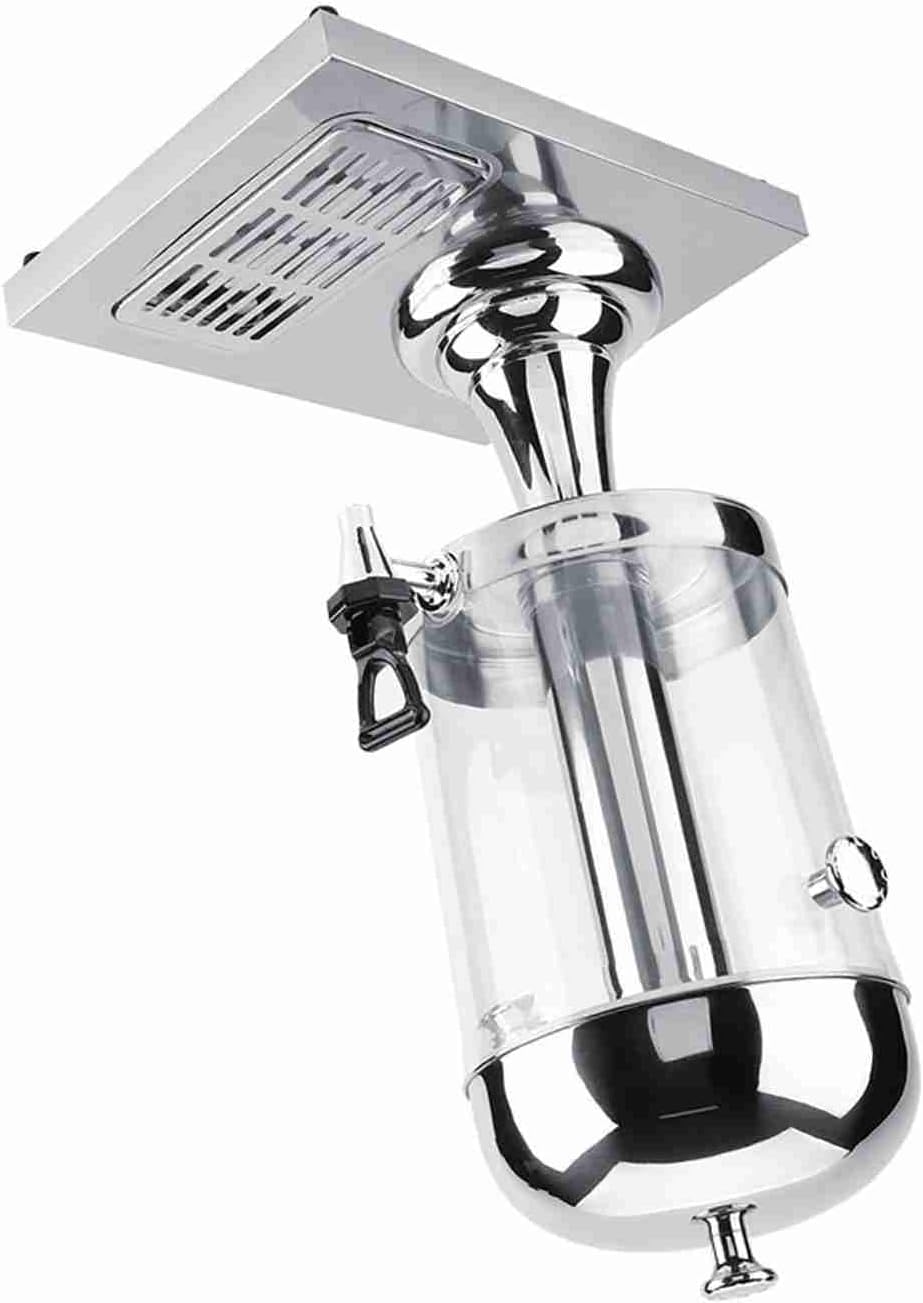 Keenso 8L Stainless Steel Juice Machine Cold Hot Beverage Dispenser for Restaurant Hotel Bar (single head silver)