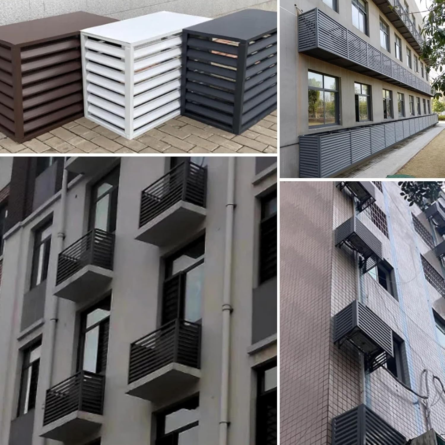 Air Conditioner Outdoor Unit Protective Cover,Air Conditioner Outdoor Unit Aluminum Cover,Outdoor Unit Mini Split air Conditioner Cover,Noise Reduction,Dustproof and Waterproof,Suitable for Outdoor (