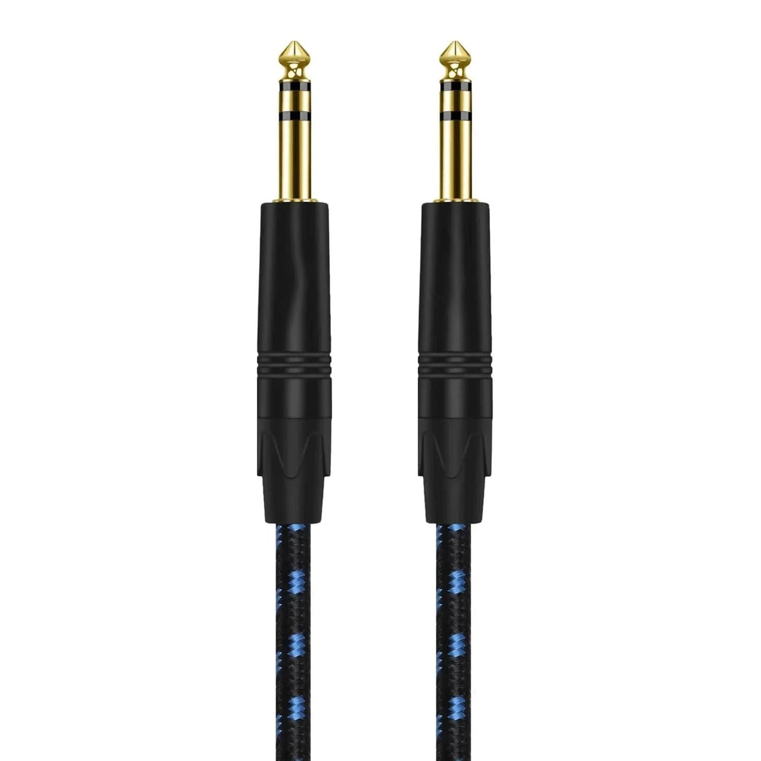 Pro Audio Cable 6.5mm Guitar Cable Male to Male 1/4inch Stereo Cables for DJ Amp Cable for Amplifier Keyboard Mixer(PVC Coat,15m)