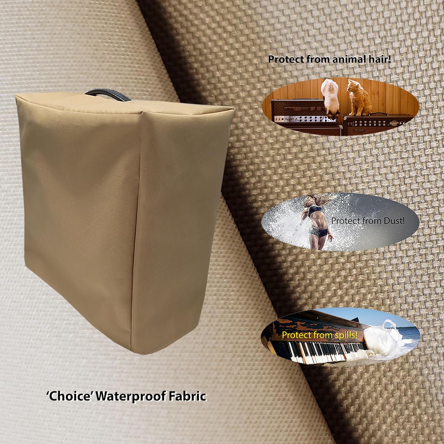 DCFY! Cover for Blackstar Artisan 412B Guitar Amplifiers | Ultimate Amp Protection Made in the U.S.A. | Toasty-Tan | Choice Waterproof Fabric