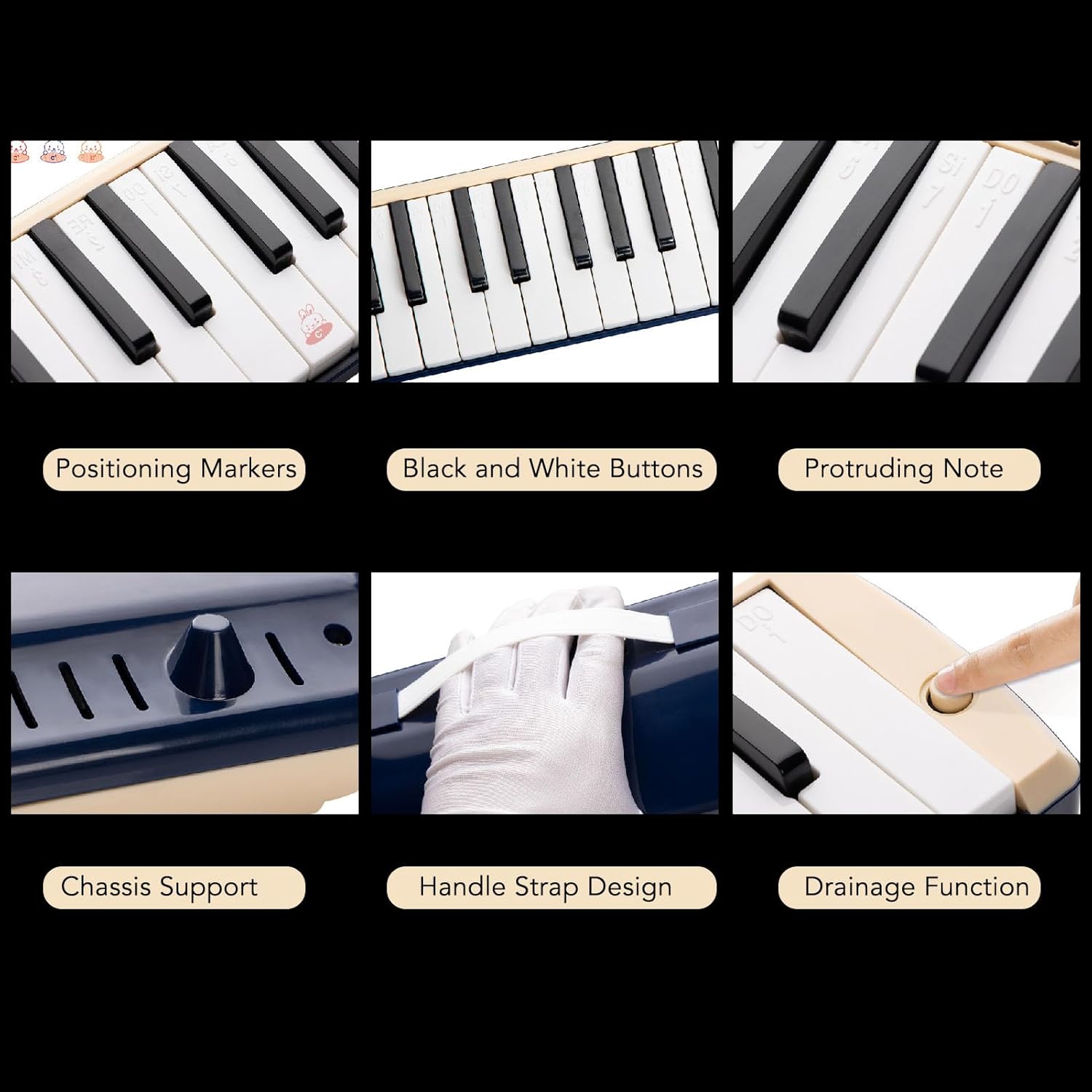 37 Keys Melodica Keyboard, Portable Air Piano Instrument Melodica Instrument For Beginners With Mouthpiece Blowpipe Storage Bag Musical Instrument For Music Lover