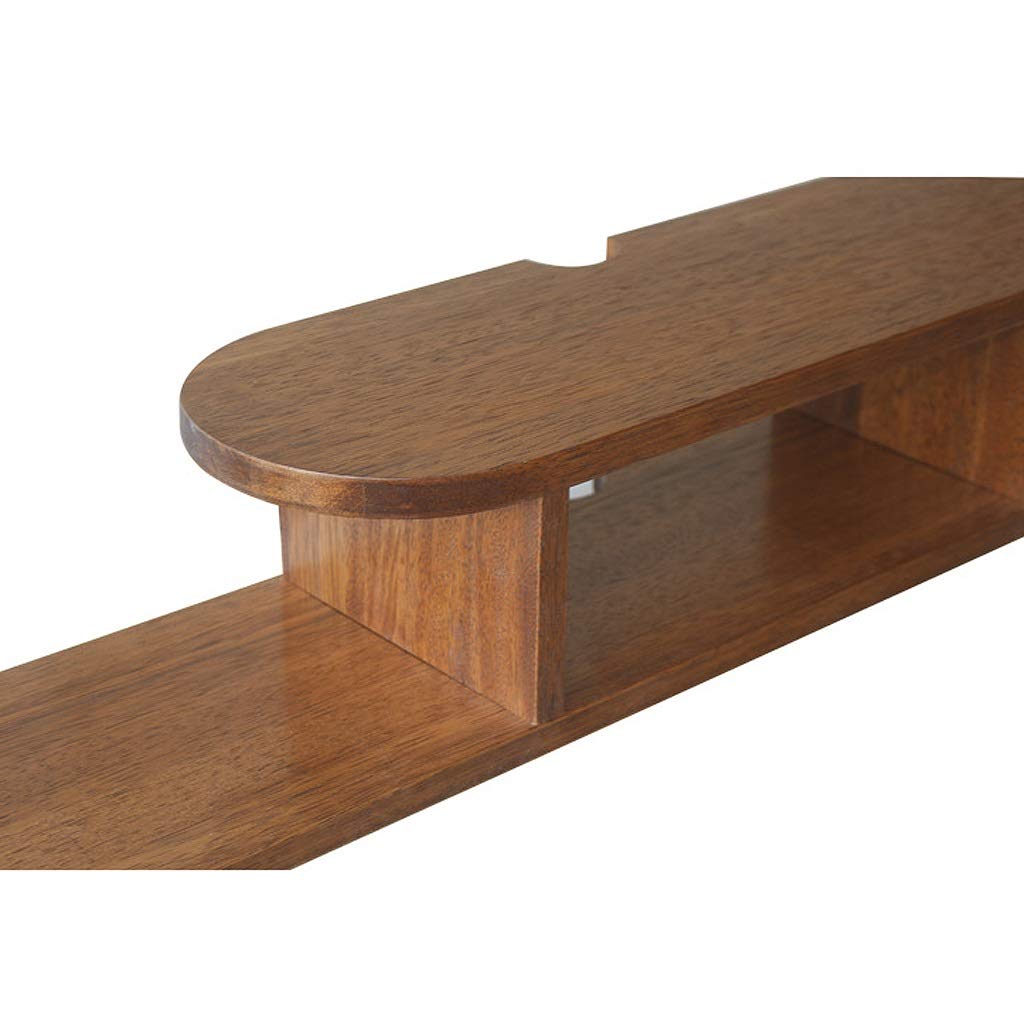 Parking Car Parking Space Lock Bollard, Wall Mounted Floating Shelf Walnut Wood 100cm for Media Console and Components