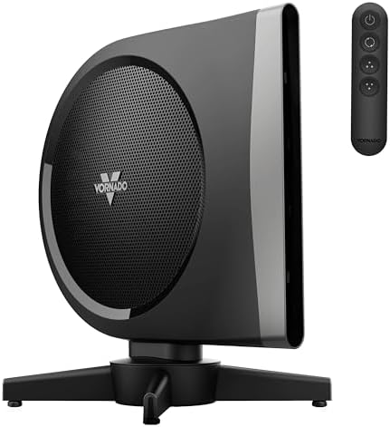 Vornado STRATA Compact Oscillating Fan with Remote, 19 Inch, High Velocity Air Circulator, Quiet Powerful Fan, 5 Speeds, Touch Control, Black