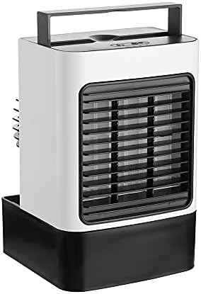 Portable Air Conditioners, Mini Air Conditioner Evaporative Air Cooler, 3 Speeds Rechargeable Fans for Room Office Outdoor Car Camping Tent (Color : White)