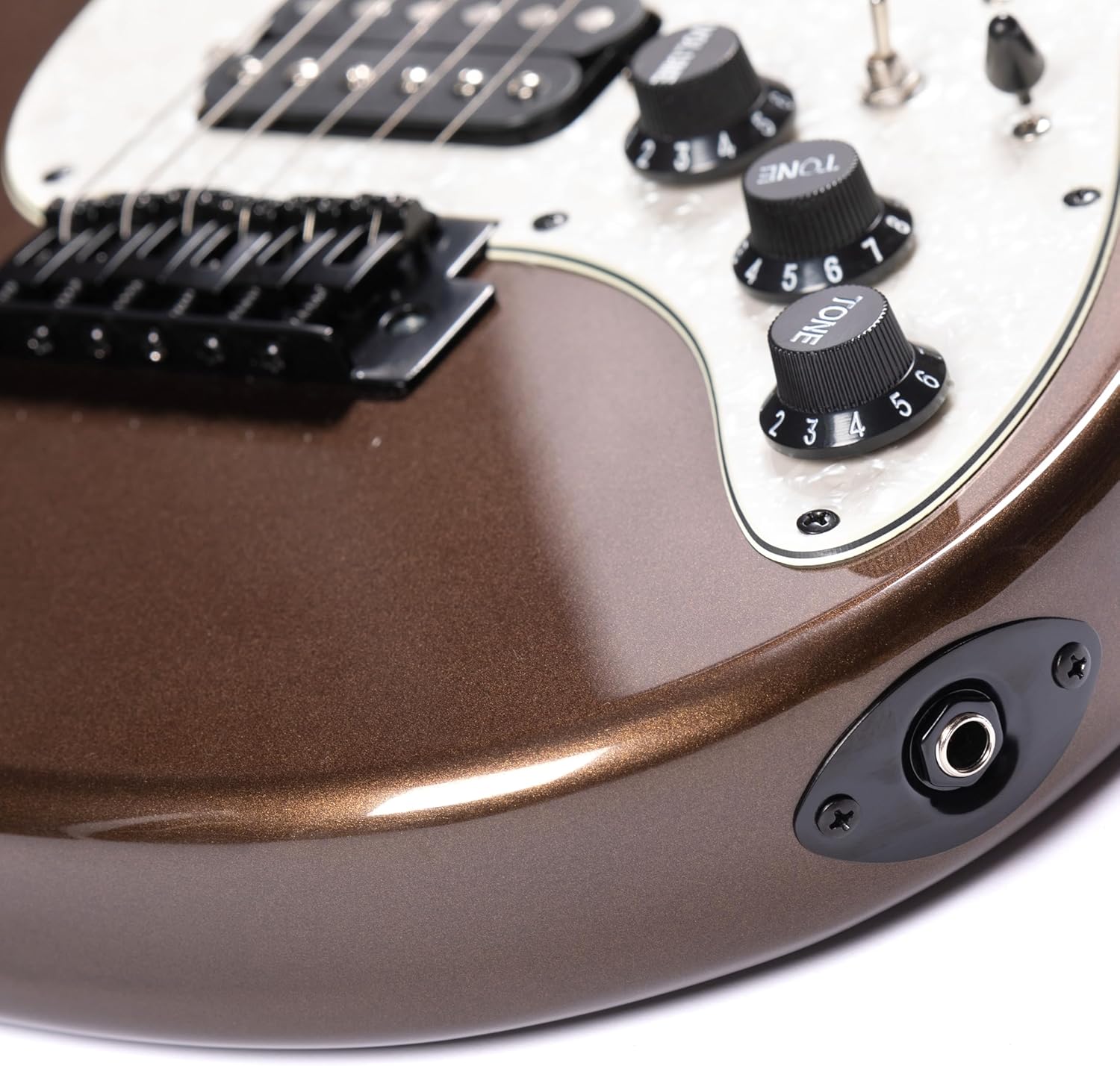 Grote Solid Electric Guitar GSTM-3 Metallic Finish Poplar Body Maple Neck Maple Fretboard (Brown)