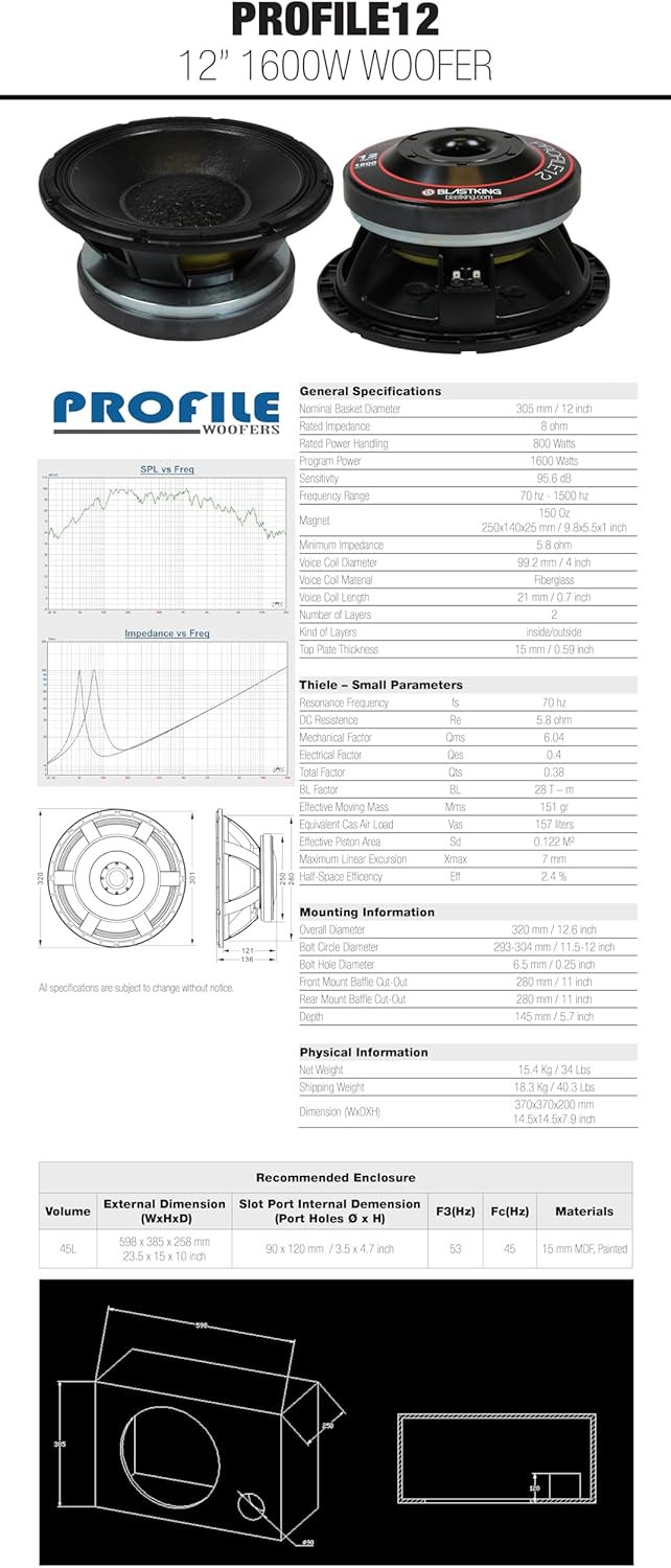 Blastking PROFILE12 12