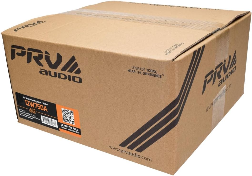 PRV AUDIO 12 Inch Woofer Speaker 12W750A 750 Watts, 8 Ohm, 2.5 in Voice Coil, Pro Audio Systems Loudspeaker (Single)