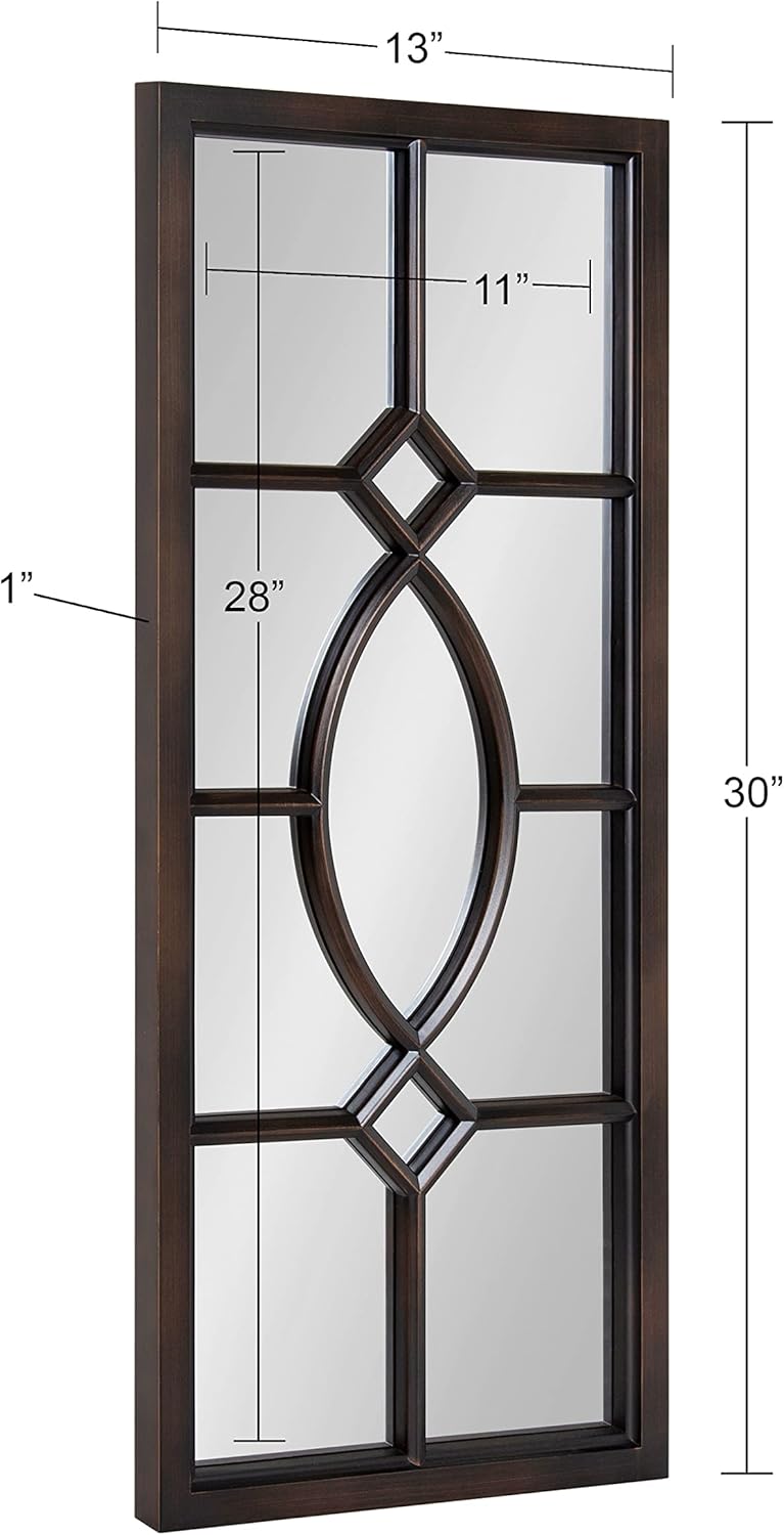 Kate and Laurel Cassat Window Wall Accent Mirror, 13