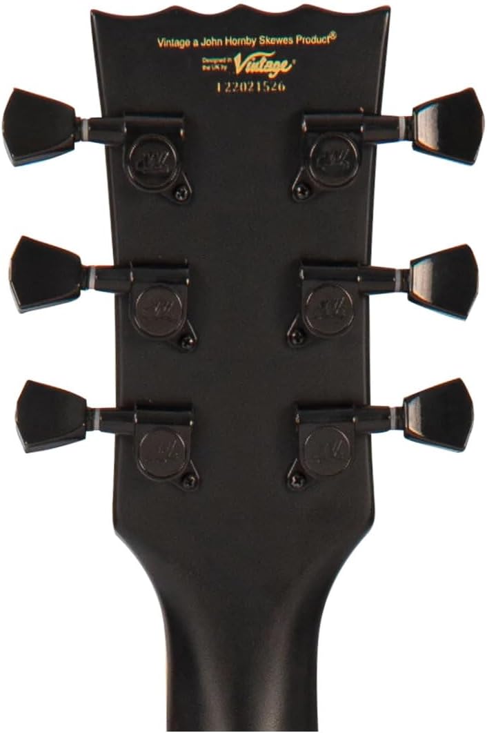 VINTAGE Electric Guitar, Right, Satin Black (V100VMX)