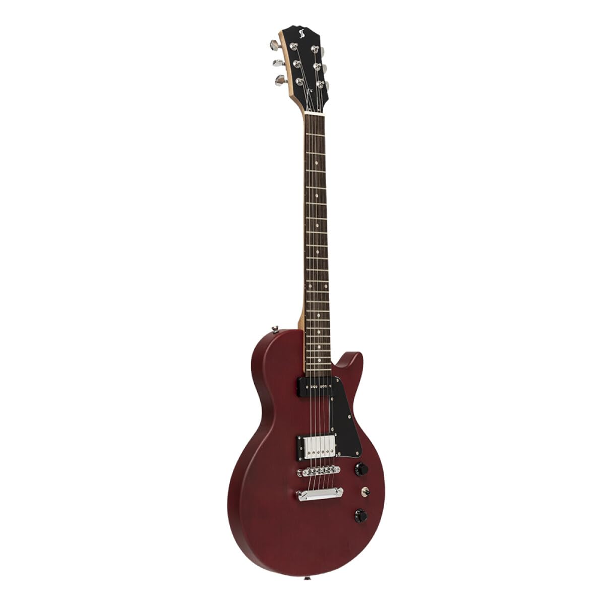 Stagg SEL-HB90 CHERRY Standard Series Electric Guitar l Solid Mahogany Body l Flat Top l Cherry Finish