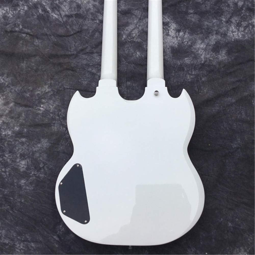 CJWSLYT Guitar Electric Guitar 12 String + 6 String White Guitar String Acoustic Steel Acoustic Guitar Strings ZDANFDD (Color : Guitar and case, Size : 39 inches)
