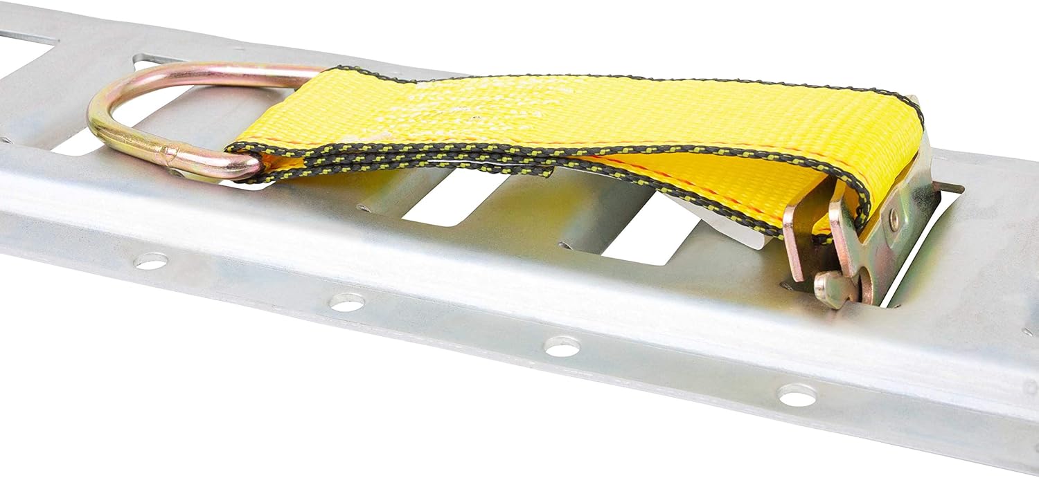 Mytee Products 22 Pieces E-Track Tie Down Kit - 6 Galvanized Horizontal 5' E Track Rails, 8 D Rings, 8 Rope Tie Offs - Heavy Duty E Track Accessories for Enclosed Trailers & Vans