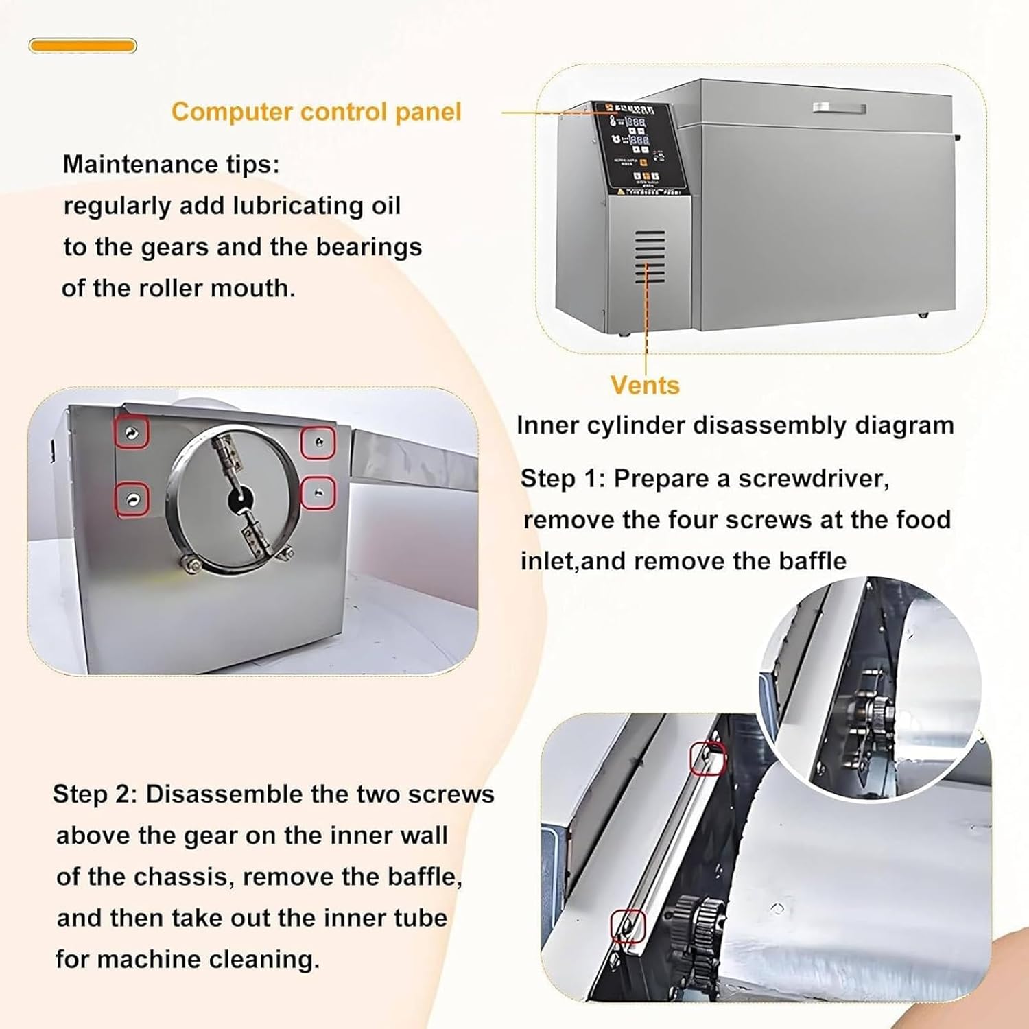 Coffee Roaster, Coffee Bean Roaster Machine Electric Coffee Roaster Machine Electric Drum Coffee Roaster with Timer and Roasting Temperature Setting for Home Commercial Use