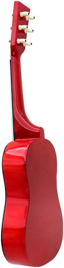 23in Wooden Guitar Basswood 6 String Mini Guitar Musical Instrument for Beginners (Wood)