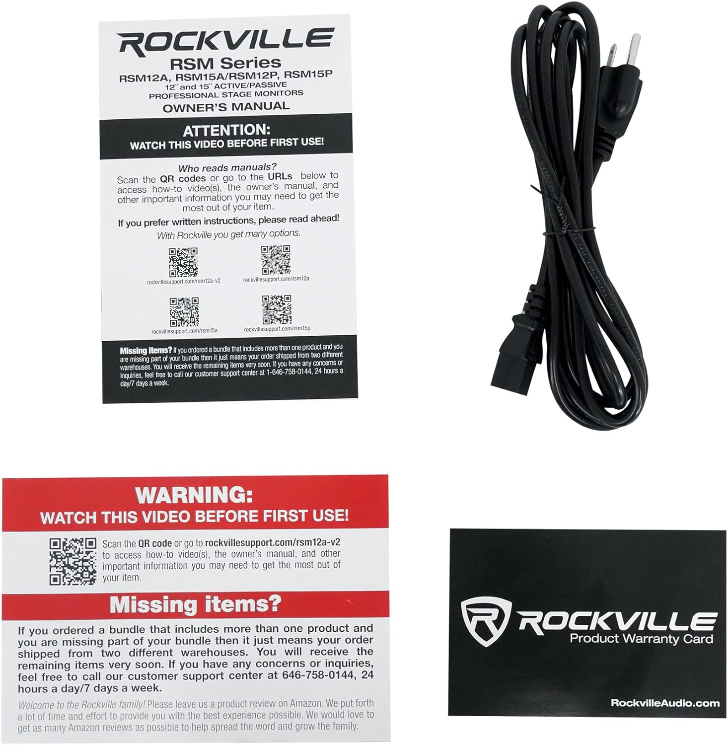 Rockville RSM12A V2 1000W 2-Way Powered Stage Monitor Speaker, 12
