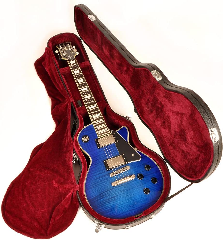 Douglas EGC-400LP Black/Burgundy Premium Case for Gibson & Epiphone Les Paul Guitar