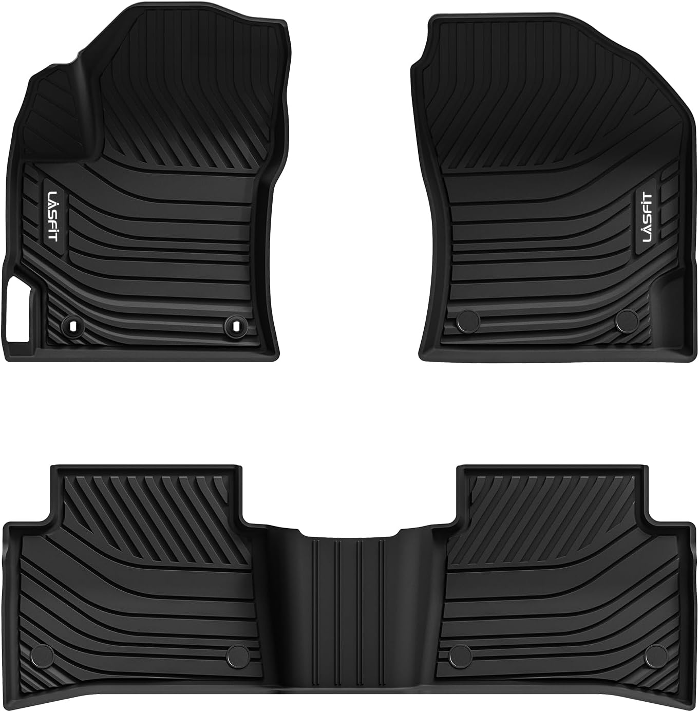 LASFIT Floor Mats for Toyota Corolla Sedan/Sedan Hybrid 2020-2026, All Weather Protection Floor Liners,TPE Car Mats for Toyota Accessories, Anti-Slip,1st &2nd Row, Black