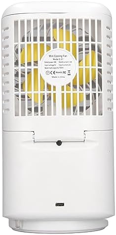 USB Rechargeable Fan Portable Air Cooler Mini Air Conditioner with Left and Right Swivel Head for Fast Cooling Two speed Nano Mist Humidifier for Home and Outdoor Use