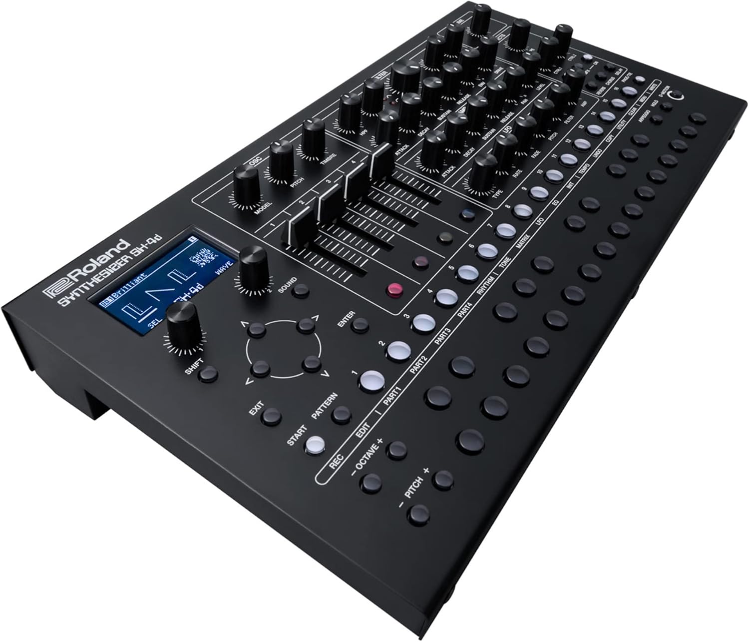 Roland SH-4D Desktop Synthesizer Bundle with Headphones, MIDI Cable, and Austin Bazaar Polishing Cloth