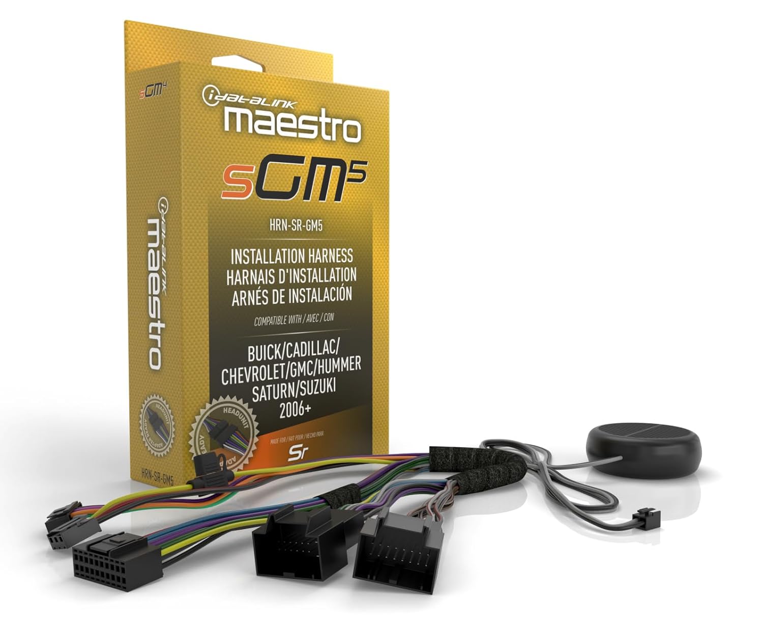 Idatalink Maestro HRN-SR-GM5 T-Harness for Select GM Vehicles 2007-2016, Replace The Factory Radio While retaining Steering Wheel Controls & use of Factory Amplifier (ADS-MSR Module Also Required)