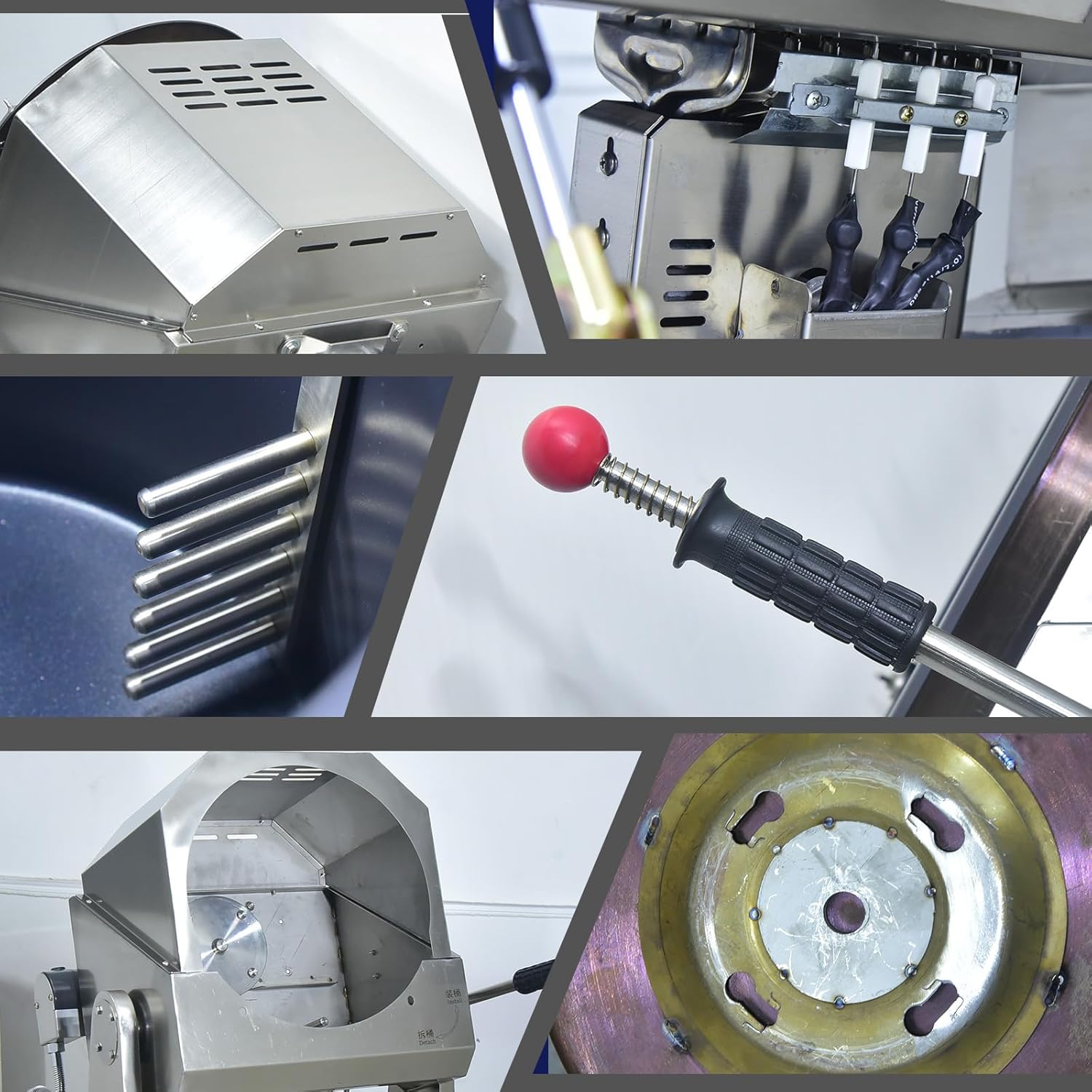 Commercial Automatic Cooker with water spray,Automatic 360° Stir Fry Cooker,Automatic Cooking Machine,Drum Type Stir Frying Machine,Auto Cooking Wok Fried Machine (Natural Gas, Countertop)