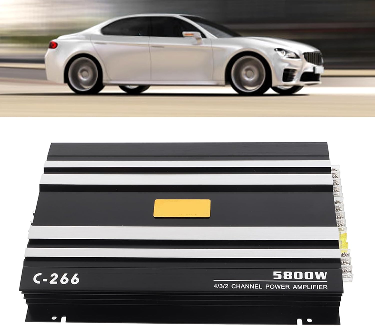 Stereo Amplifier, Car Audio Booster, 12V 5800W Truck Speaker System Amplifier, Compatible with Universal Car Audio Speakers, Vehicle Sound Amplification Module