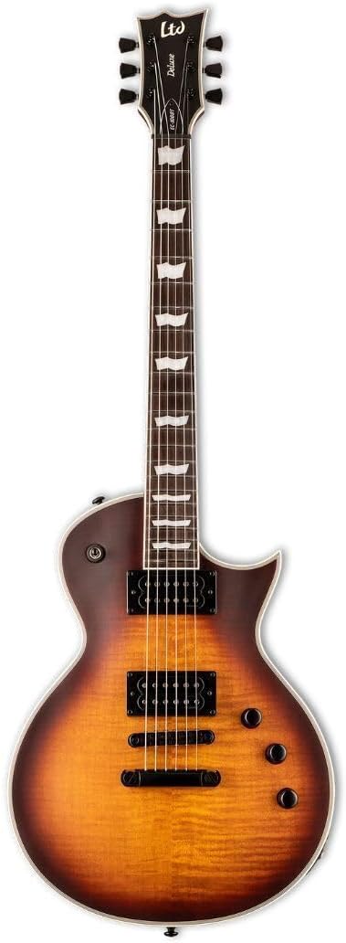 ESP LTD Deluxe EC-1000T CTM Electric Guitar, Tobacco Sunburst Satin
