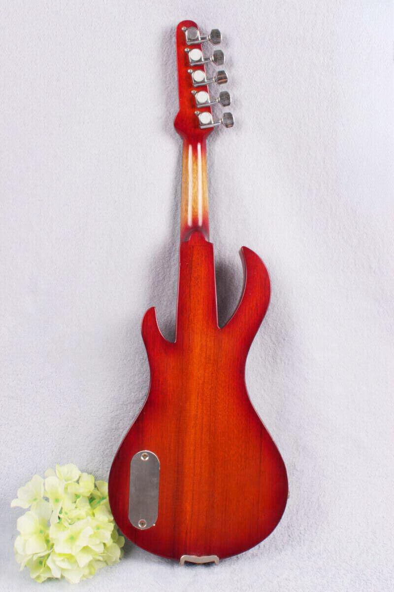 Full size Electric Violin 4/4, Electric violin kit for 5 String Solid wood body with Ebony fittings guitar-shaped Powerful Sound,case,bow