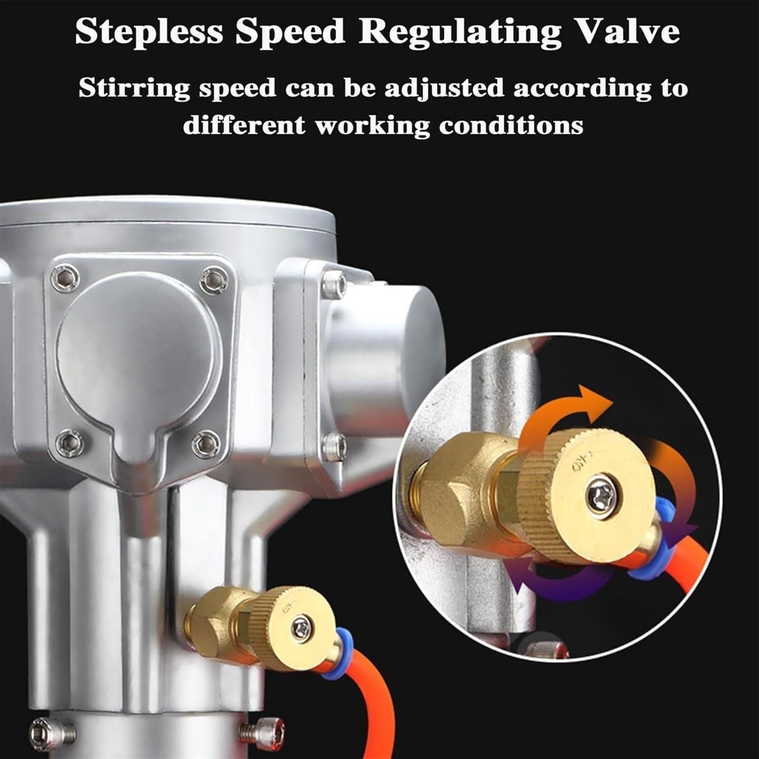 Pneumatic Paint Mixer1/2hp 50 Gallon Pneumatic Bracket Mixer, Automatic Paint Stirring Machine,Tank Barrel Clip Bracket Air Agitator Paint Mix Tool